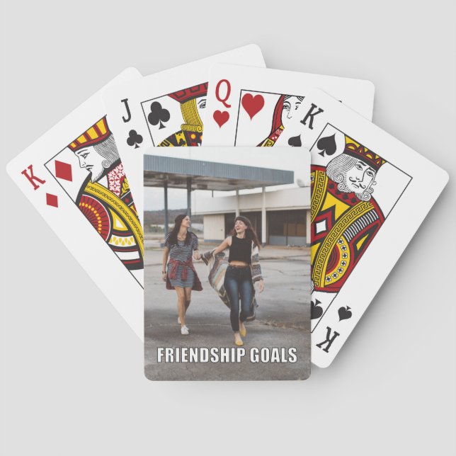 Jeu De Cartes Personnalisé Amis Photo Drôle Amitié Objectifs Mèm (dos)