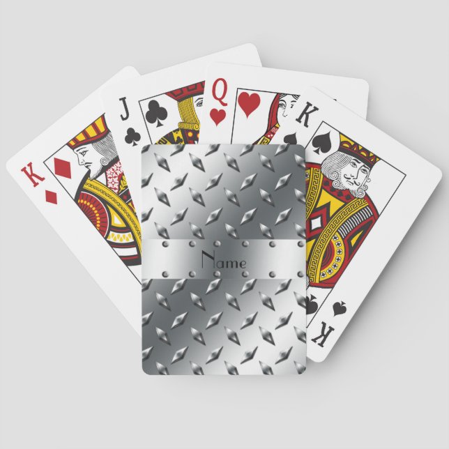 Jeu De Cartes Personnalisé avec du votre acier nommé de plat de (dos)