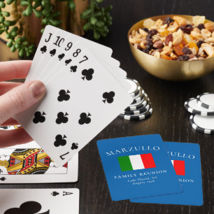 Jeu De Cartes Personnalisé Azure Blue Family Reunion Favoriser