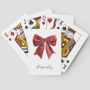 Jeu De Cartes Personnalisé Chic Red Bow