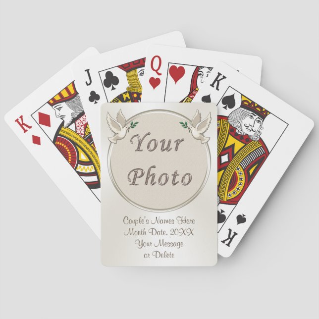 Jeu De Cartes Personnalisé épousant des faveurs pour des invités (dos)
