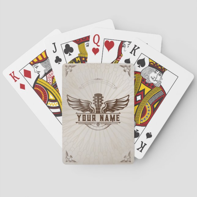 Jeu De Cartes Personnalisé Guitare Lecteur Cadeau Personnalisé C (dos)