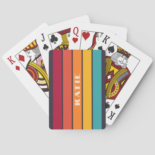 Jeu De Cartes Personnalisé minimaliste rétro neutre élégant chic (dos)