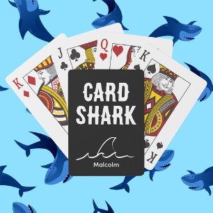 Jeu De Cartes Personnaliser carte requin noir et blanc pont des 
