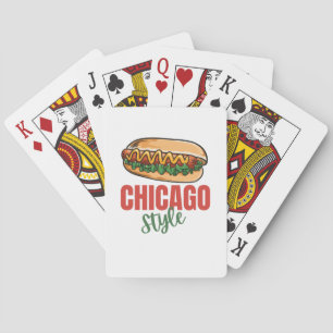 Jeu De Cartes Personnaliser design Chicago Style Best Hot Dog Ca