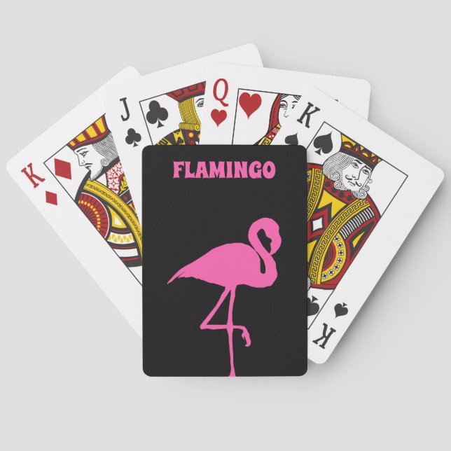 Jeu De Cartes Personnaliser Flamant rose rose (dos)