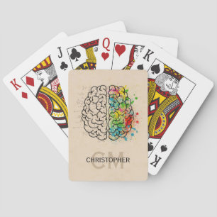 Jeu De Cartes Personnaliser Le Cerveau Humain Gauche Et Droite