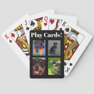 Jeu De Cartes Personnalisez 4-photos & Texte Cartes de poker Chi
