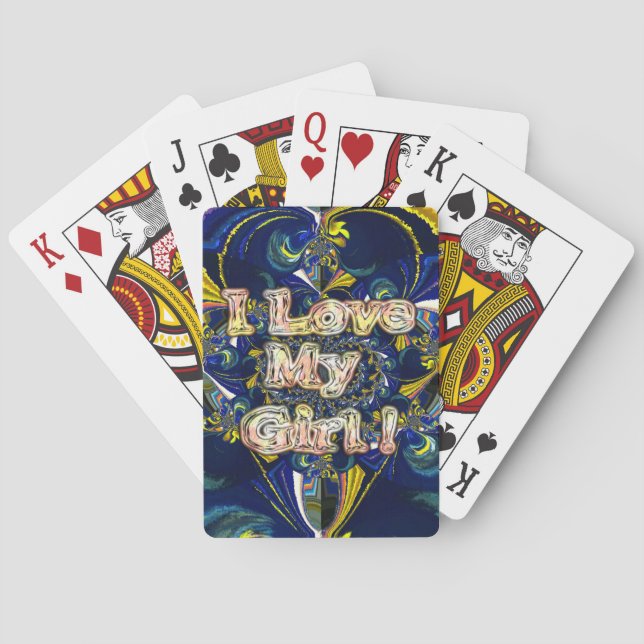 Jeu De Cartes Personnalisez votre amour Infinité : J'aime ma fil (dos)