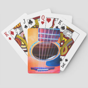 Jeu De Cartes Perspective guitare acoustique Couleurs de la musi