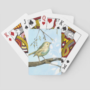 Jeu De Cartes Petit oiseau jaune perché sur une branche Recherch