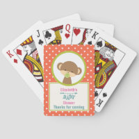 Petit singe Brown avec Baby shower Pacifique