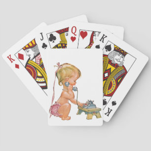 Jeu De Cartes Petite fille parlant au téléphone