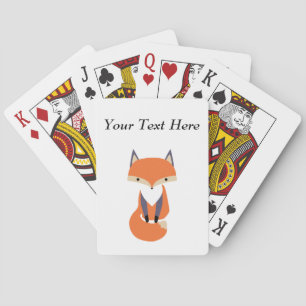 Jeu De Cartes Petite illustration mignonne de Fox rouge