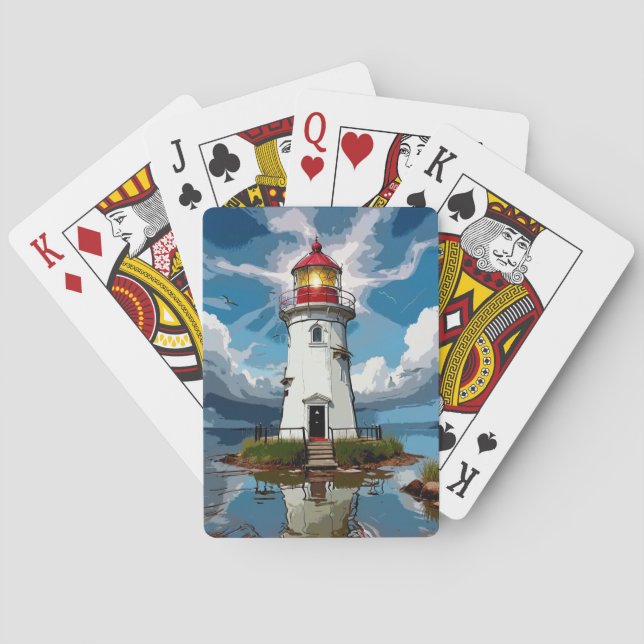 Jeu De Cartes Phare Stormy - Tour de navigation (dos)