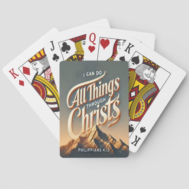 Jeu De Cartes Philippiens 4:13 Force en Christ (dos)