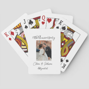 Jeu De Cartes photo 10e anniversaire de mariage nom couple Roman