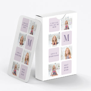 Jeu De Cartes Photo Collage moderne Joyeux jour des mères violet