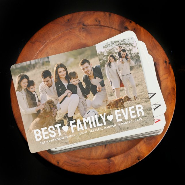 Jeu De Cartes Photo complète personnalisée Meilleure famille Jam (Créateur téléchargé)