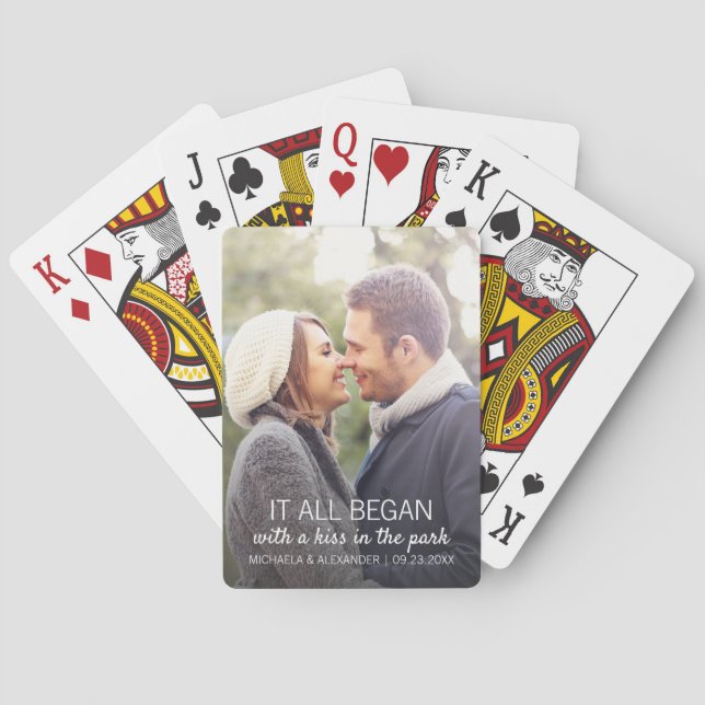 Jeu De Cartes Photo Couples Où Tout A Commencé Personnalisé (dos)