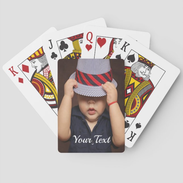 Jeu De Cartes Photo de bébé personnalisée Classique Jouer aux ca (dos)