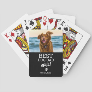 Jeu De Cartes Photo de chien personnalisé Meilleur papa chien pa