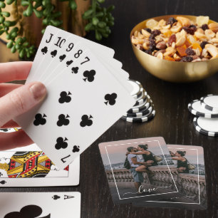 Jeu De Cartes Photo de couple amoureux personnalisée Texte d'amo