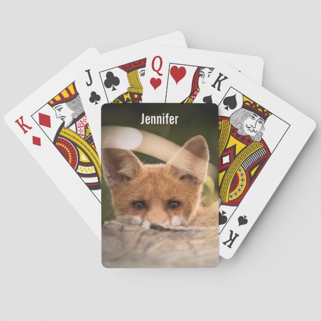 Jeu De Cartes Photo de Cute Little Orange Fox (dos)