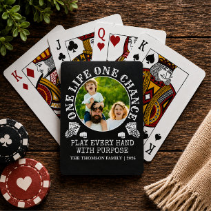 Jeu De Cartes Photo de famille moderne Une vie, une chance