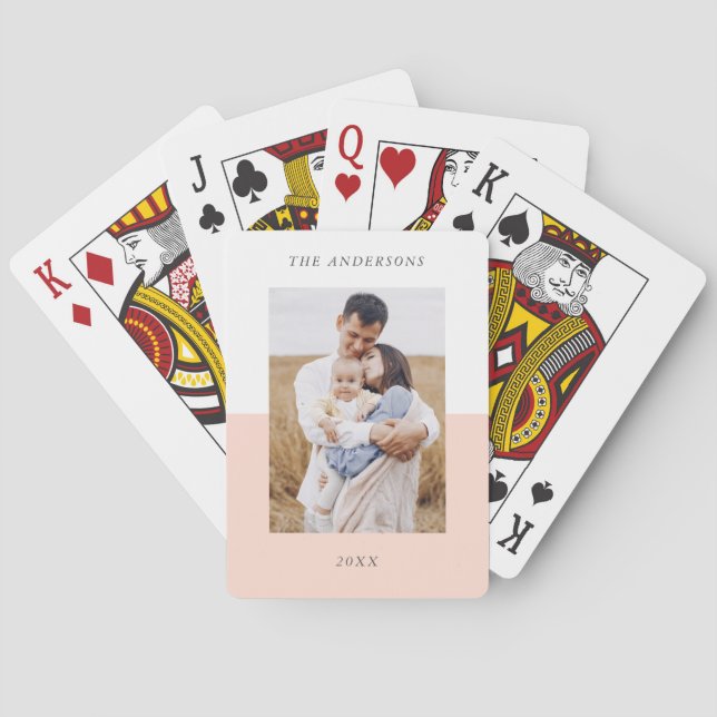 Jeu De Cartes Photo de famille personnalisée (dos)