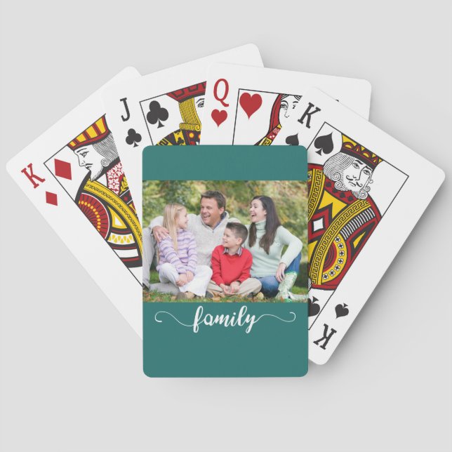 Jeu De Cartes Photo de la famille Rassembler ensemble (dos)