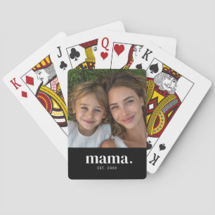 Jeu De Cartes Photo de Maman Moderne