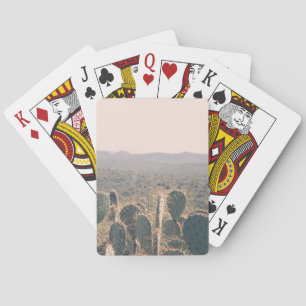 Jeu De Cartes Photo de paysage de Boho de désert des cactus   de