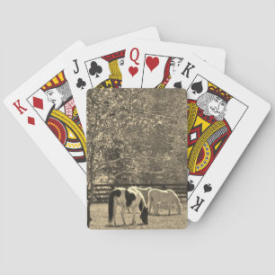 Jeu De Cartes Photo de ton de sépia de cheval