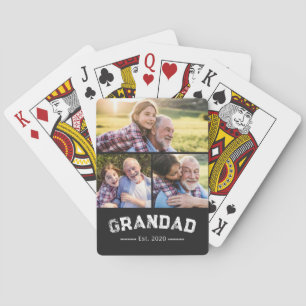 Jeu De Cartes Photo Grand-Père Établit Gras Noir 3