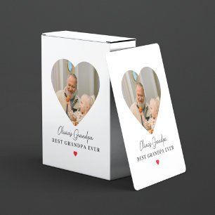 Jeu De Cartes Photo grand-père personnalisée Meilleur Grand-Pè