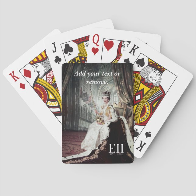 Jeu De Cartes Photo officielle du couronnement de la reine Eliza (dos)