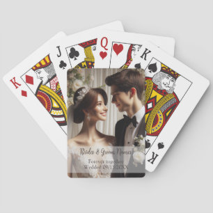 Jeu De Cartes Photo personnalisée de la mariée et du Mariage de