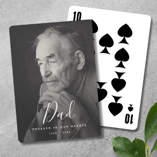 Jeu De Cartes Photo personnalisée Hommage funéraire