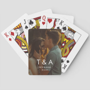 Jeu De Cartes Photo personnalisée Mariage moderne