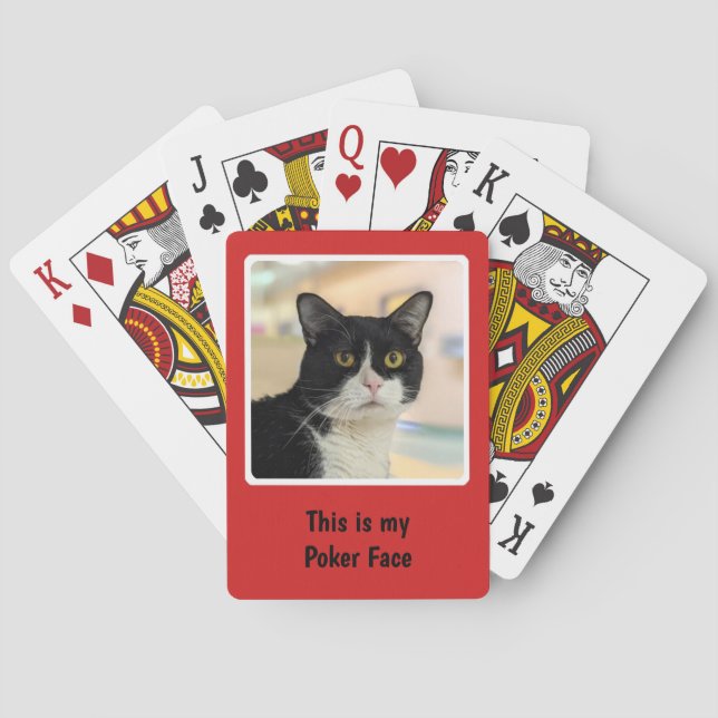 Jeu De Cartes Photo personnelle Cadre de fenêtre rouge (dos)