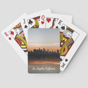 Jeu De Cartes Photographie Skyline de Los Angeles au coucher du 