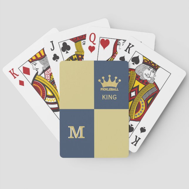 Jeu De Cartes Pickball Guy King Monogramme initial (dos)