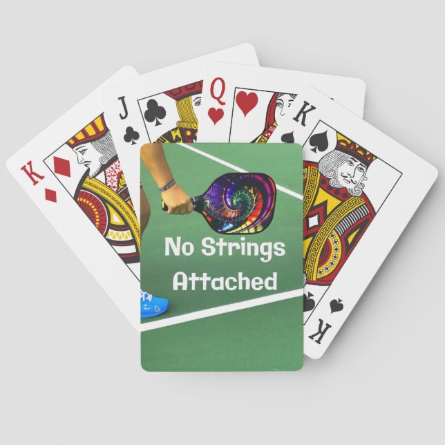 Jeu De Cartes Pickleball Funny No Strings Attaché (dos)