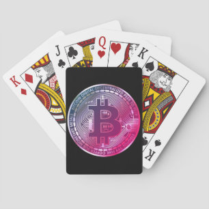 Jeu De Cartes Pièce Bitcoin Noir Miami Jouer Cartes