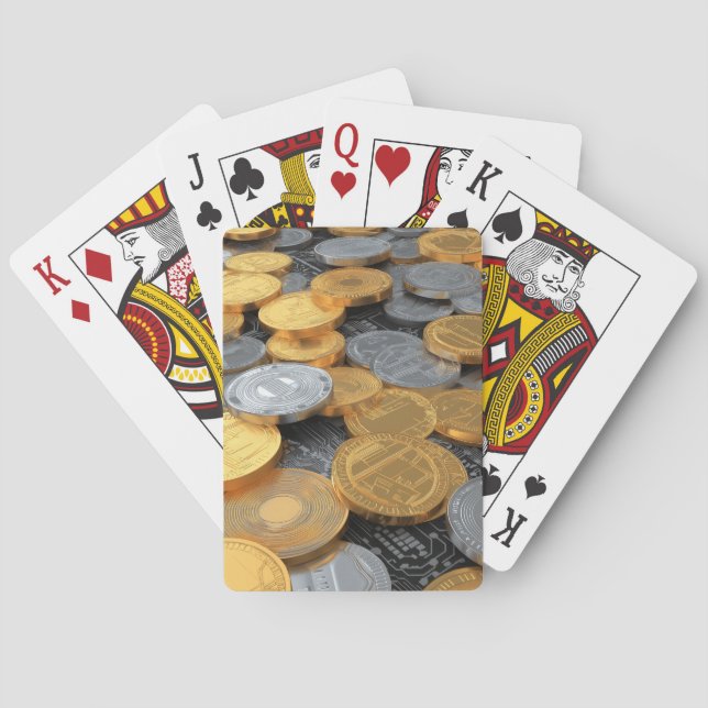Jeu De Cartes Pièce de Crypto Moderne (dos)