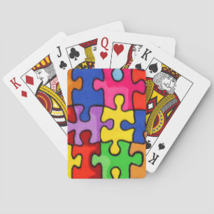 Jeu De Cartes Pièces de puzzle colorées 