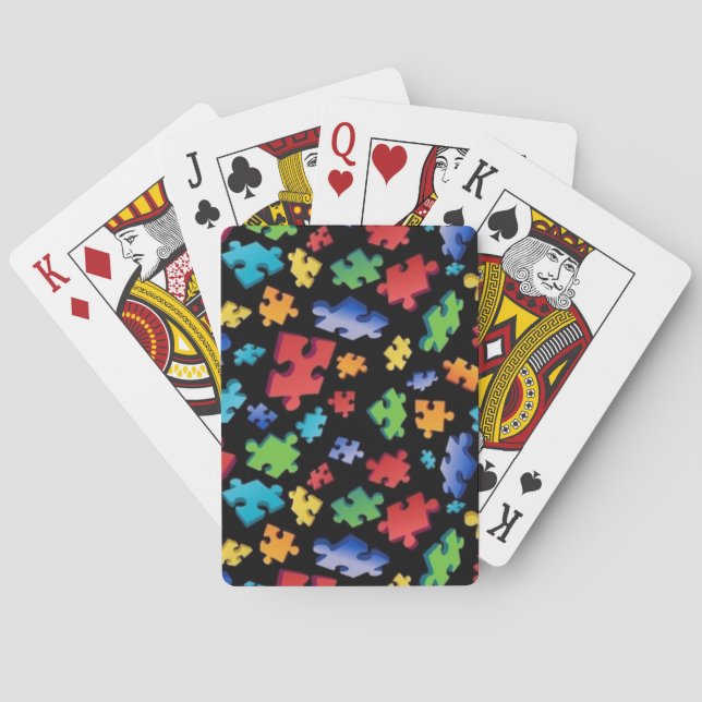 Jeu De Cartes Pièces de puzzle sensibilisation sur l'autisme (dos)