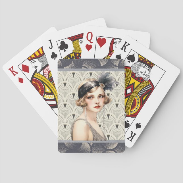 Jeu De Cartes Piège Art Déco (dos)