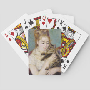 Jeu De Cartes Pierre A Renoir Femme avec un chat